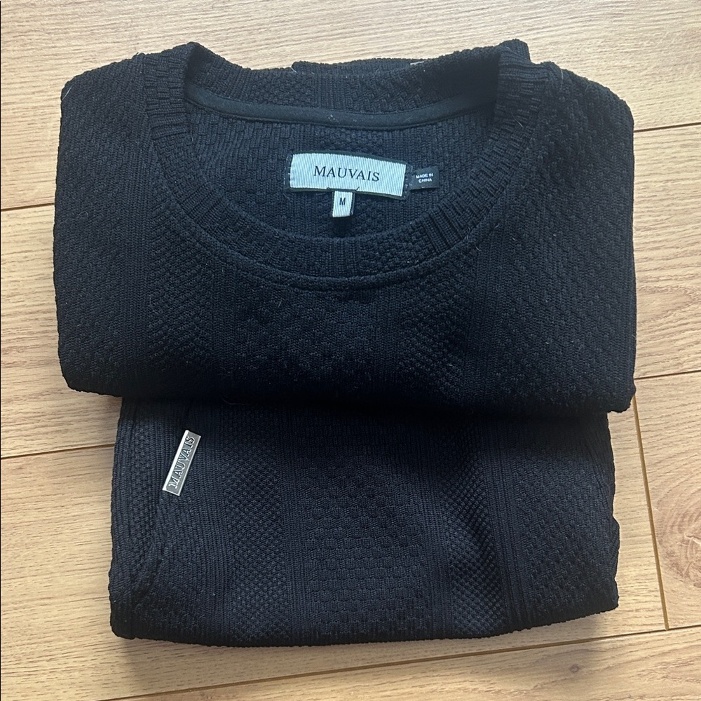 Mauvais Men's Black Short-Sleeve Knit Tee